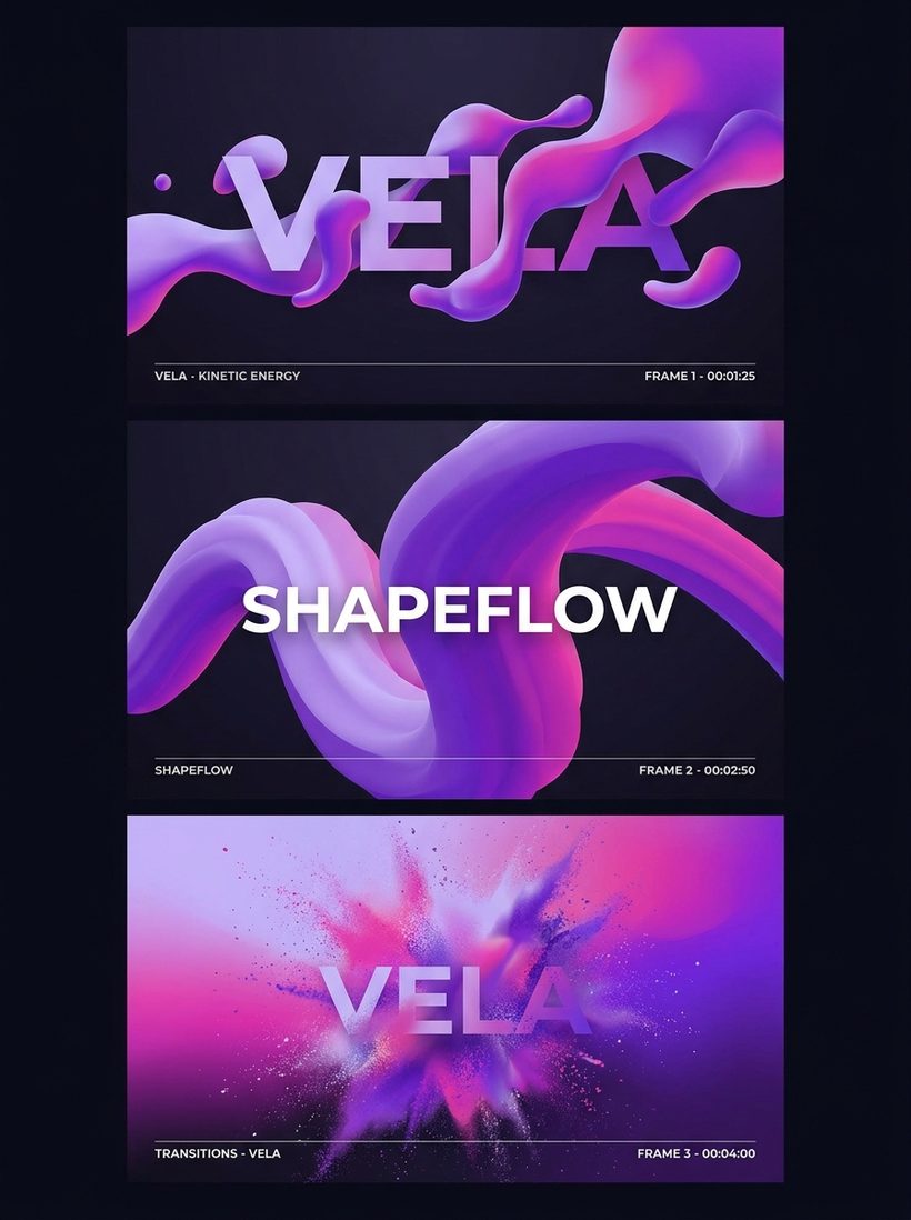 Motion graphics for Vela Consumer Brand