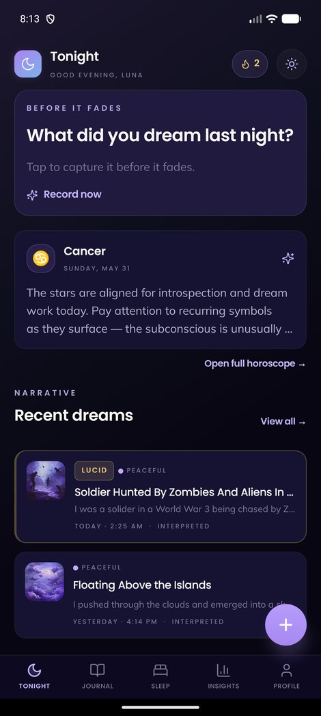 Dream Codex tonight screen