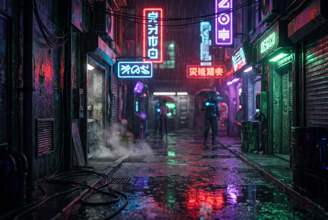 Neon Rainfall